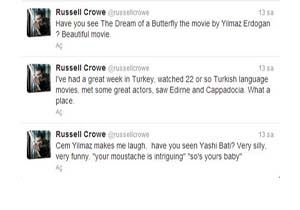  Russell Crowe un, Cem Ylmaz ve Ylmaz Erdoan Hayranl